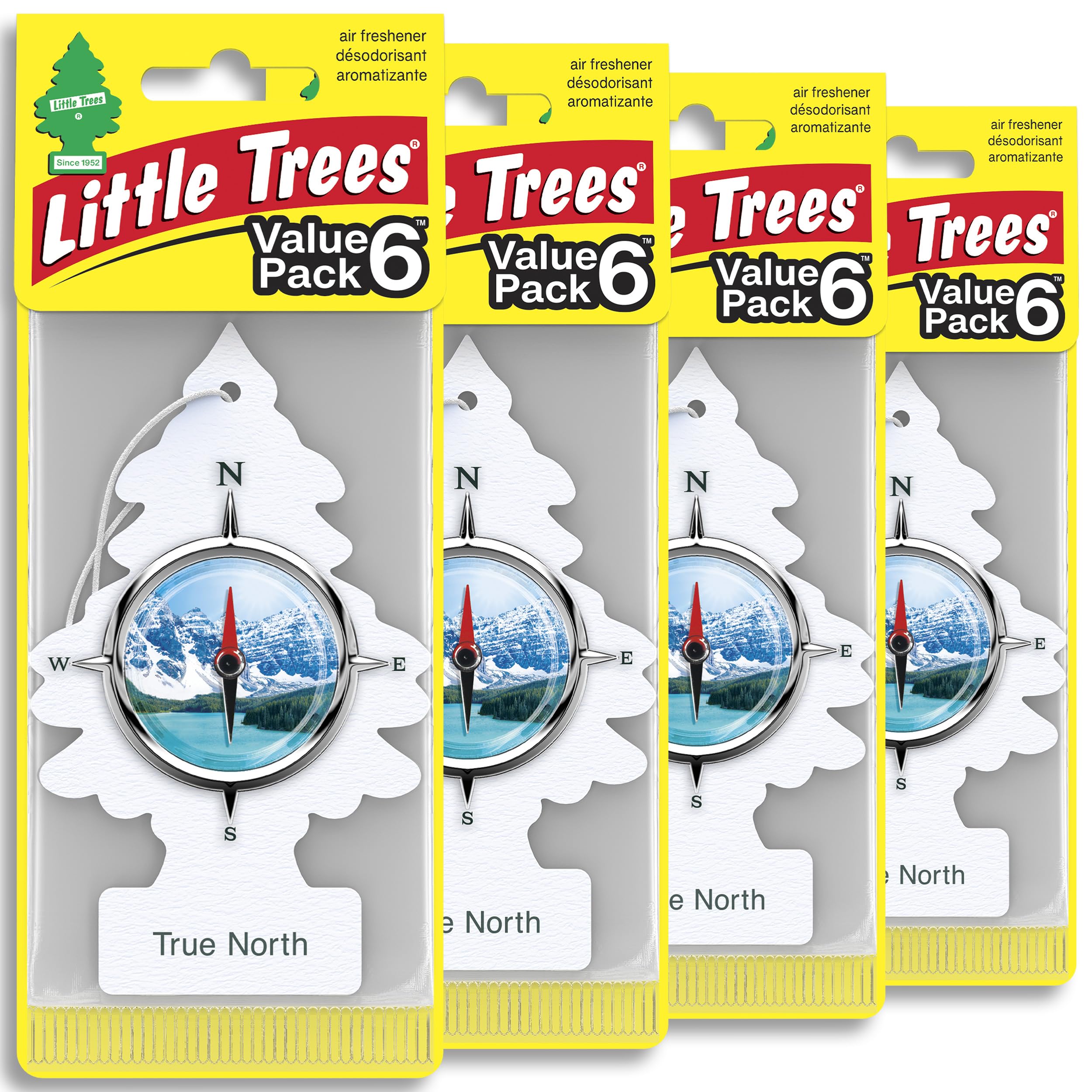 LITTLE TREES Lufterfrischer Auto Lufterfrischer Hängender Baum bietet lang anhaltenden Duft für Auto oder Zuhause True North 24 Lufterfrischer