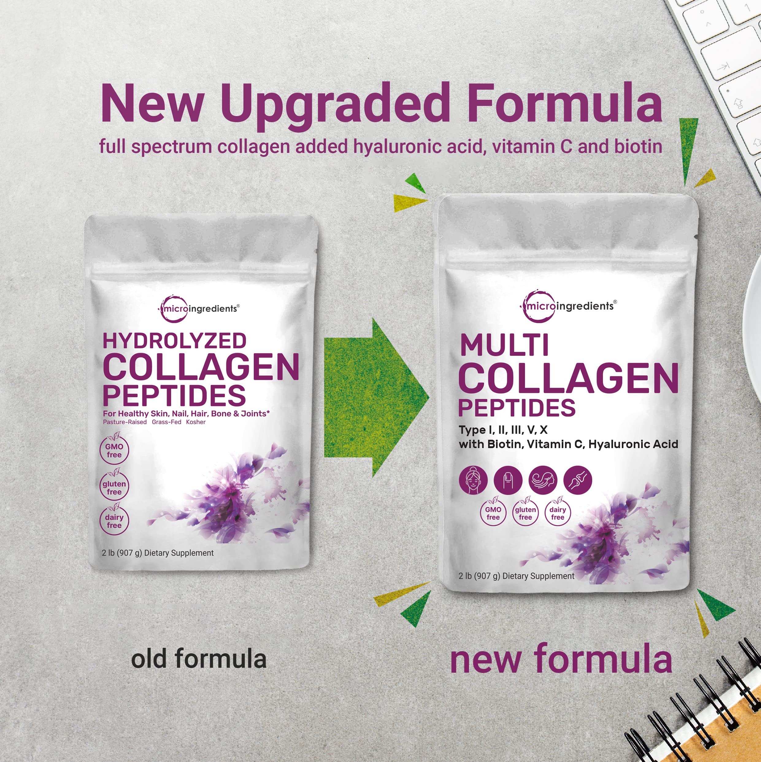 Micro Ingredients Multi Collagen Protein Powder, 2