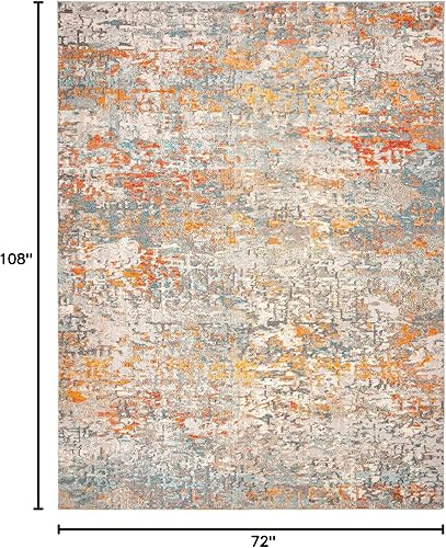 Miniatura 2 de SAFAVIEH Colección Madison MAD460F - Alfombra con diseño abstracto moderno, no desprende pelusa, de fácil cuidado, para zonas de alto tráfico en