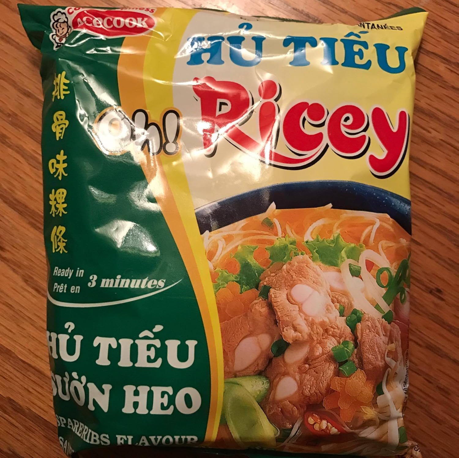 Oh! Ricey Instant Rice Noodles Hu Tieu Suon Heo Soup (Spareribs Flavor) (Case of 24)