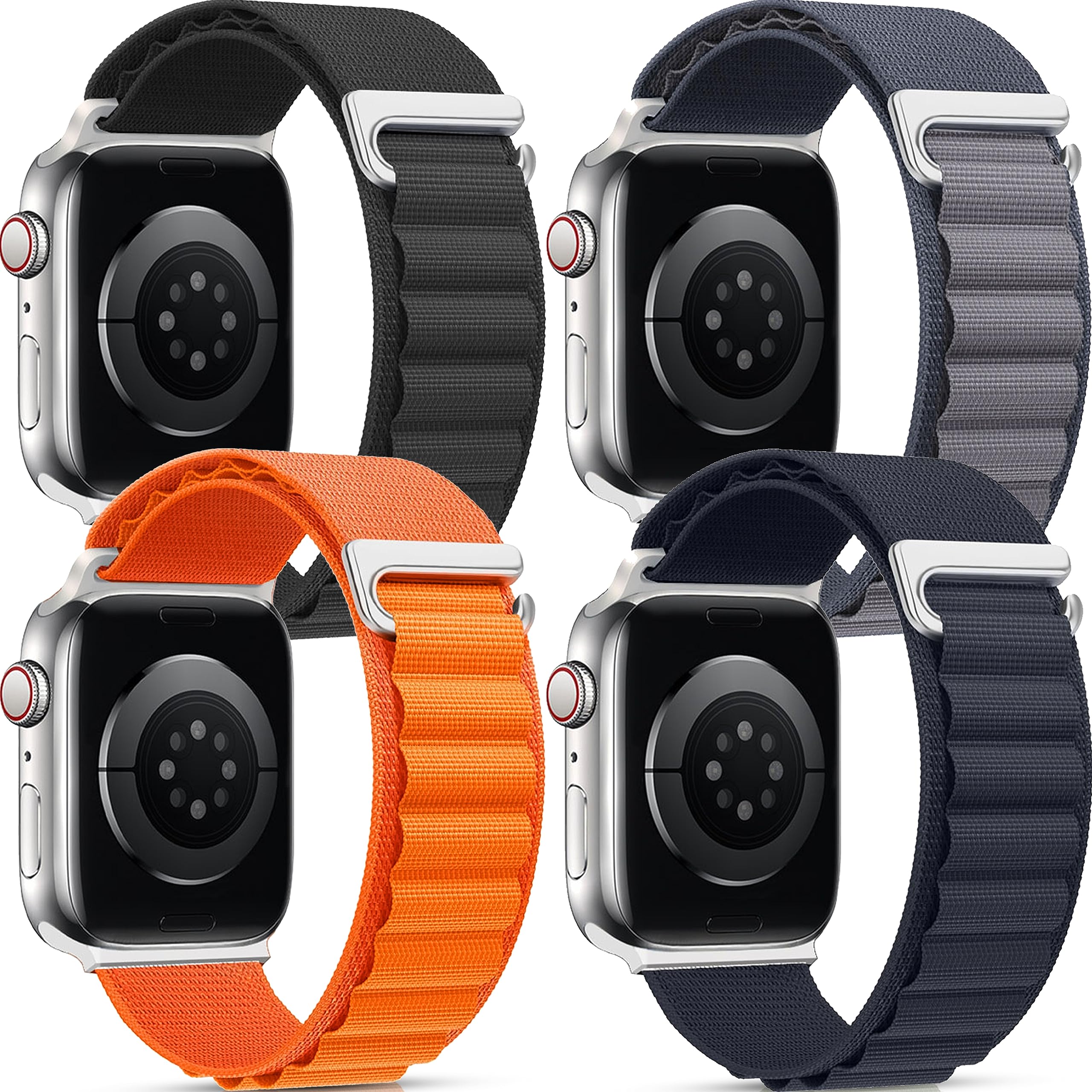 Alpine Loop Compatible with Apple Watch 38mm 40mm 41mm 42mm 44mm 45mm 49mm, Adjustable Sport Nylon Loop Strap with Titanium G-Hook for iWatch Series Ultra SE 8 7 6 5 4 3 2 1