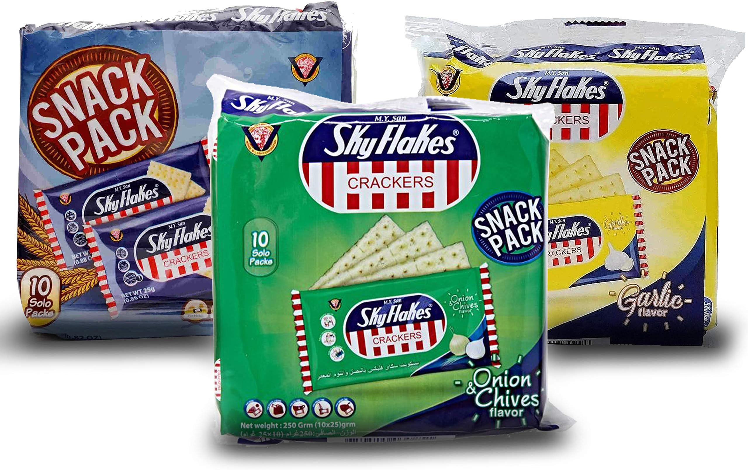 M.Y. San Skyflakes Crackers 3 Packs (Assorted)