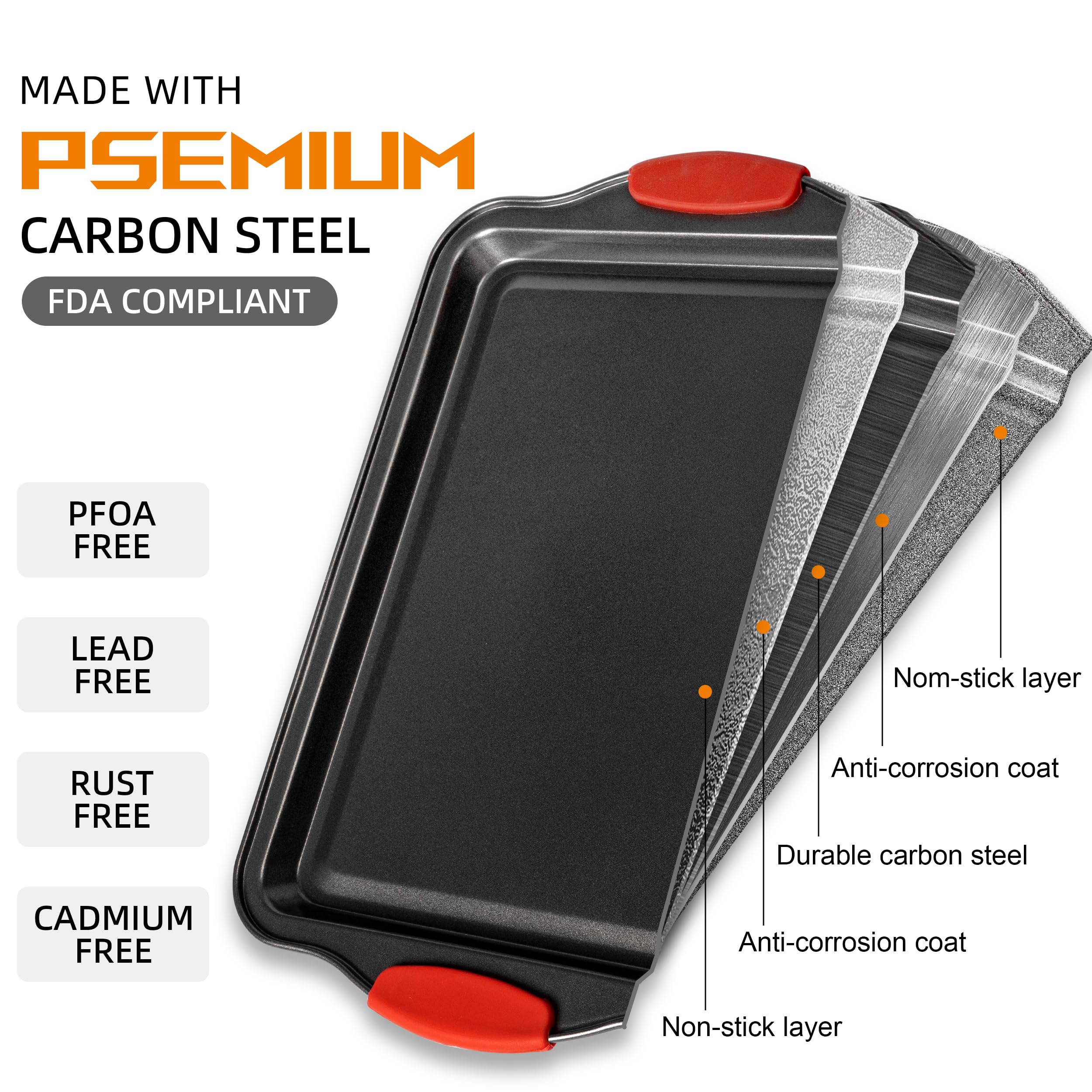 Backformen Set, 15-teiliges Premium Backset, Antihaft-Backformen-Sets BPA-frei, Plätzchenblätter zum Backen Antihaft-Set, Stahl-Backbleche für Ofen mit Muffinform, Kuchenform & Küchenutensilien -