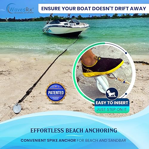 Miniatura 2 de Anclaje de playa patentado de aluminio para barcos, motos acuáticas y PWCs  Diseño inteligente ultraligero y eficaz que mantiene tu embarcación