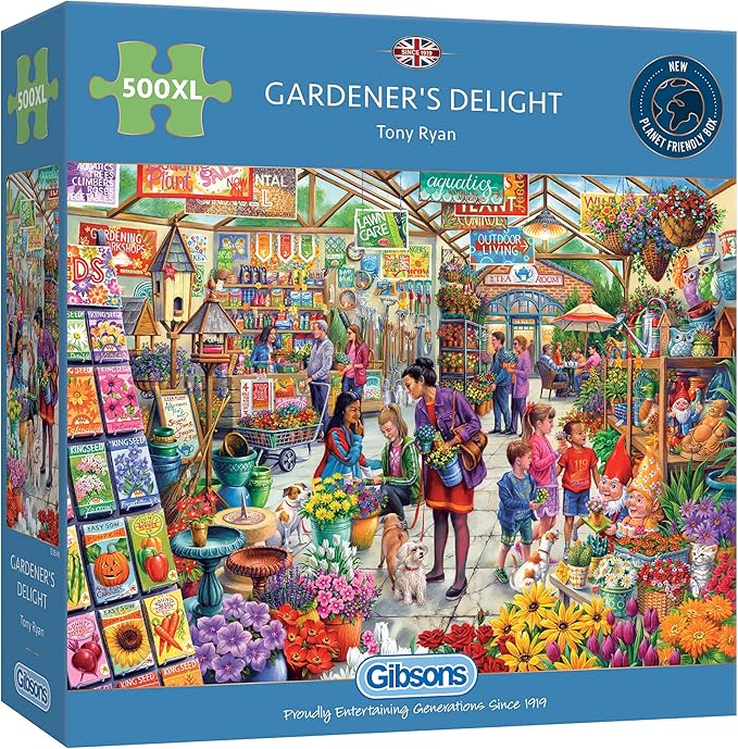 Gibsons Gardener's Delight 500 extra große Teile Nachhaltiges Puzzle