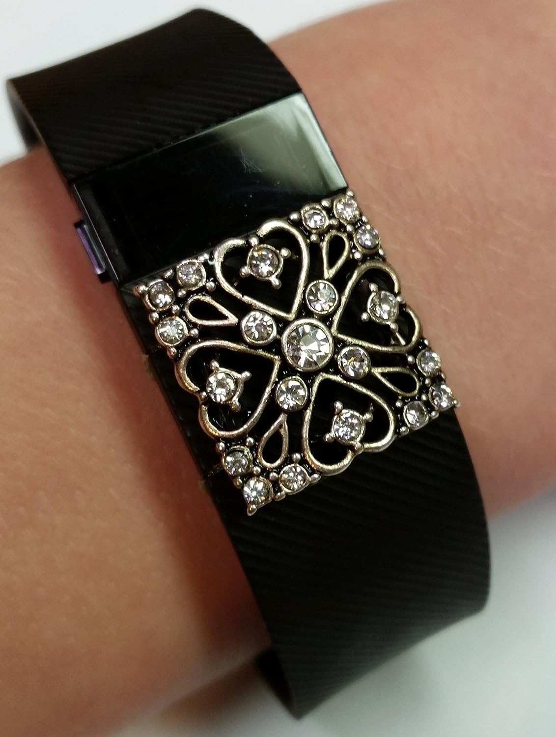 Stepbling Fitness Band Bling Accessory for Fitbit Charge & Charge HR, The Queen