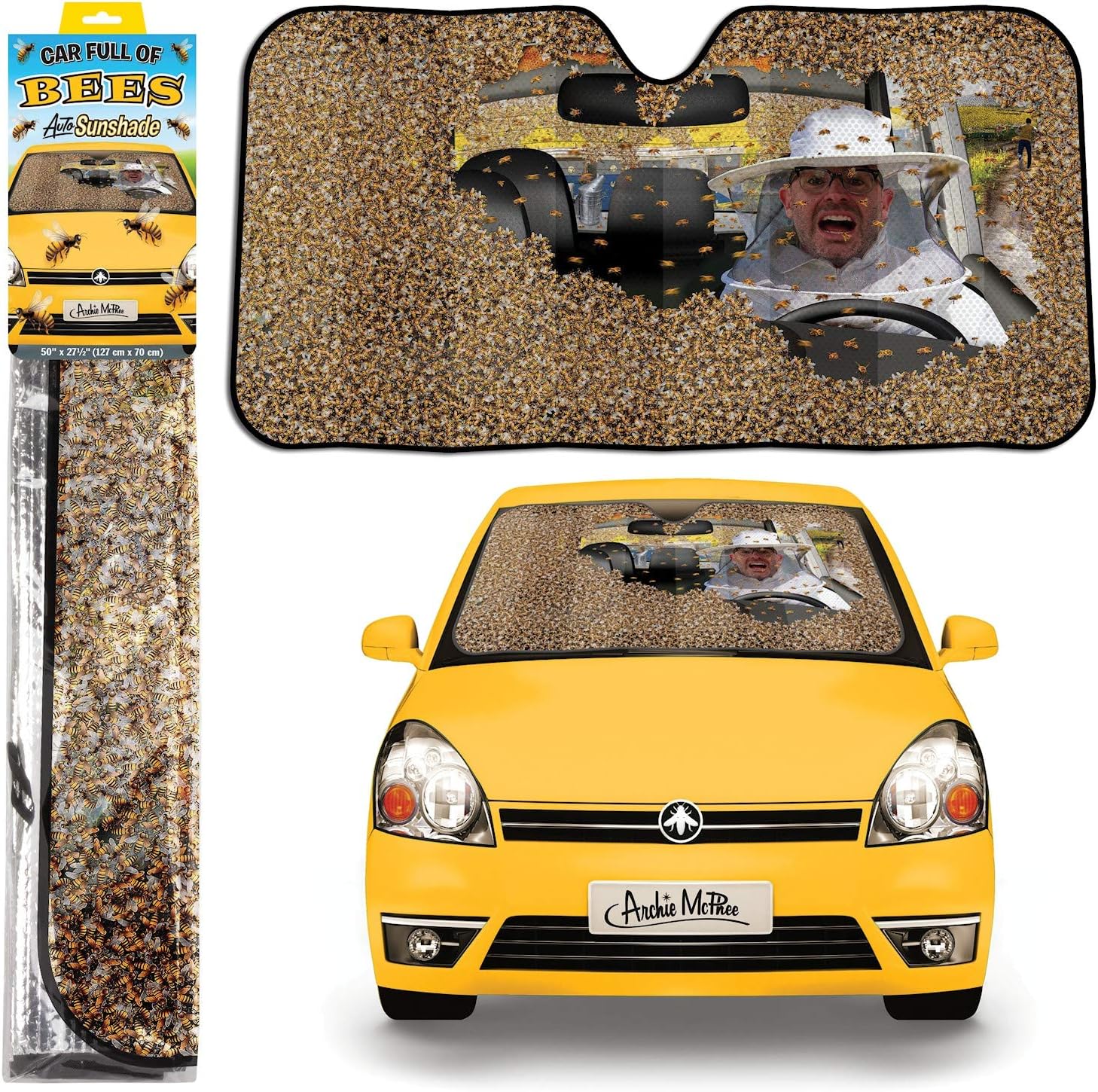 Archie McPhee Car Full of Bees: Auto Sunshade Standard image 4