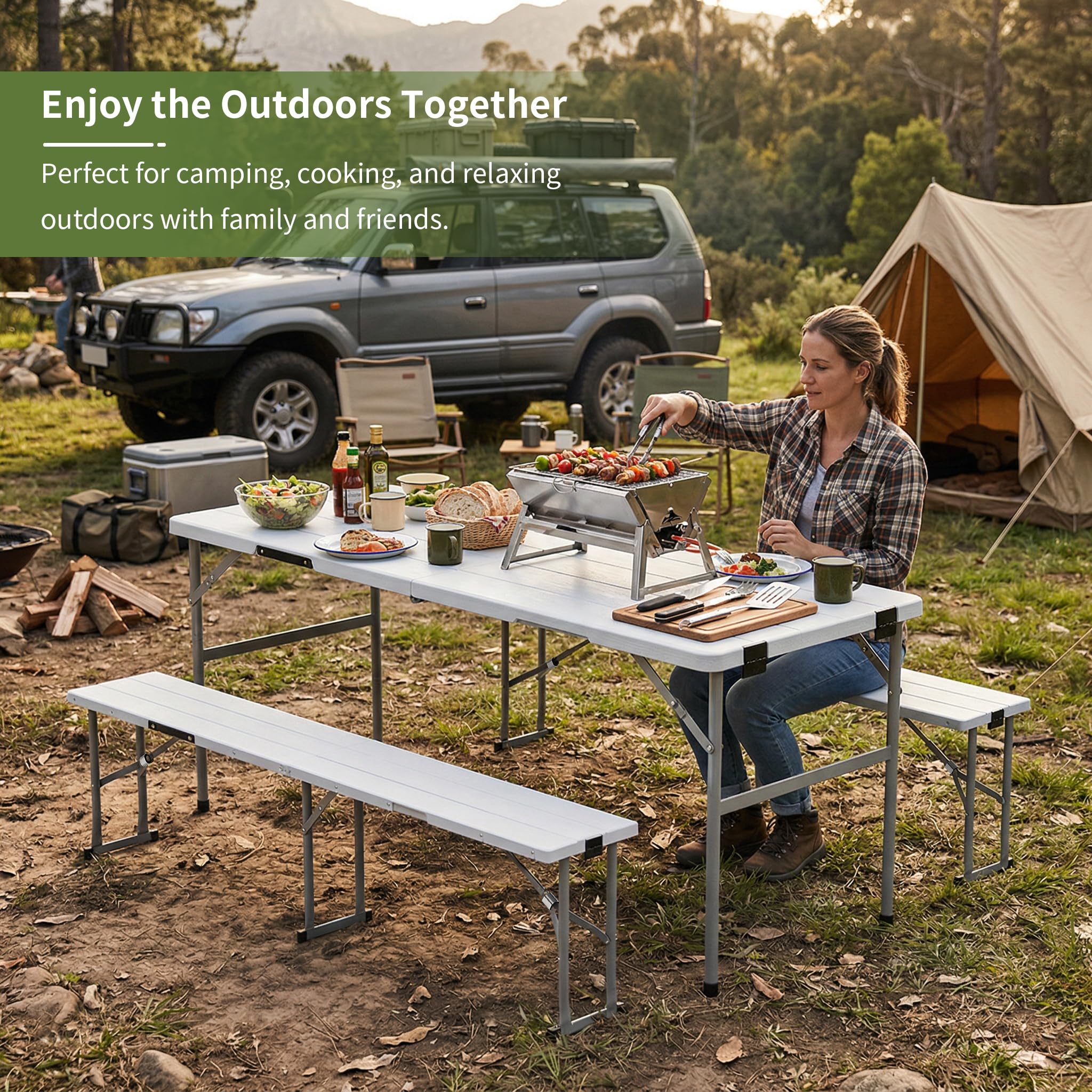 ピクニックテーブル Picnic table ピクニック テーブルセット Gardenized Outdoor