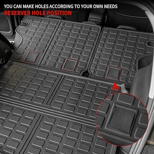 Miniatura 10 de Thinzyou Tapete de carga compatible con Jeep Compass 2017-2024, forro de carga TPE para todo tipo de clima, accesorios de brújula 2023 (alfombrilla