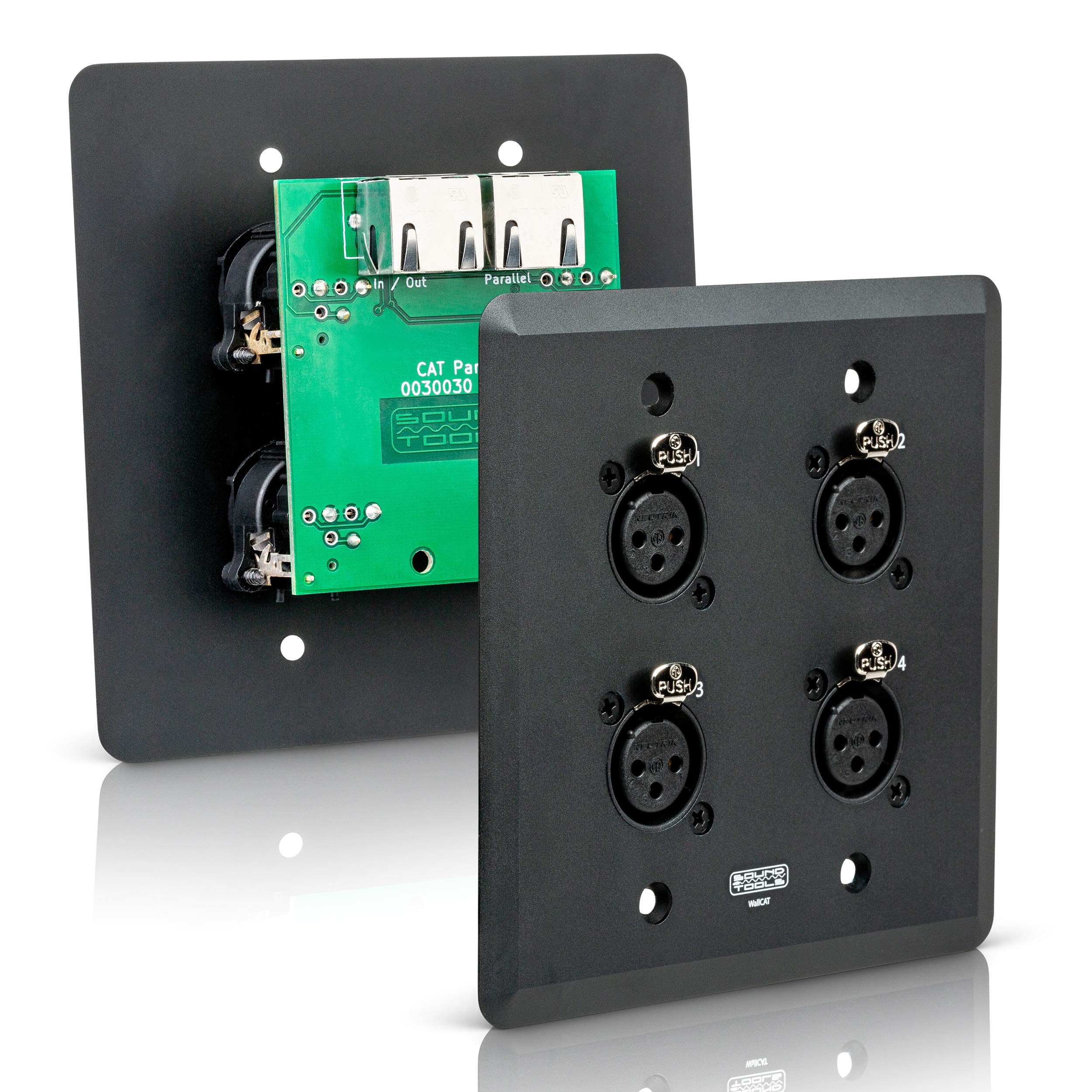 Amazon.com: SoundTools WallCAT Female XLR Black – 4 Channel XLR