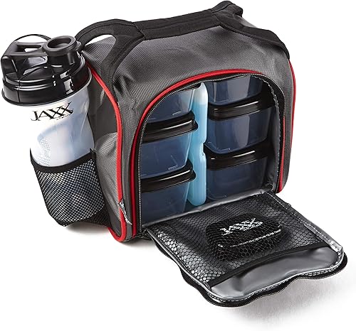Fit  Fresh Jaxx Fit Pack Lonchera estándar color rojo y negro