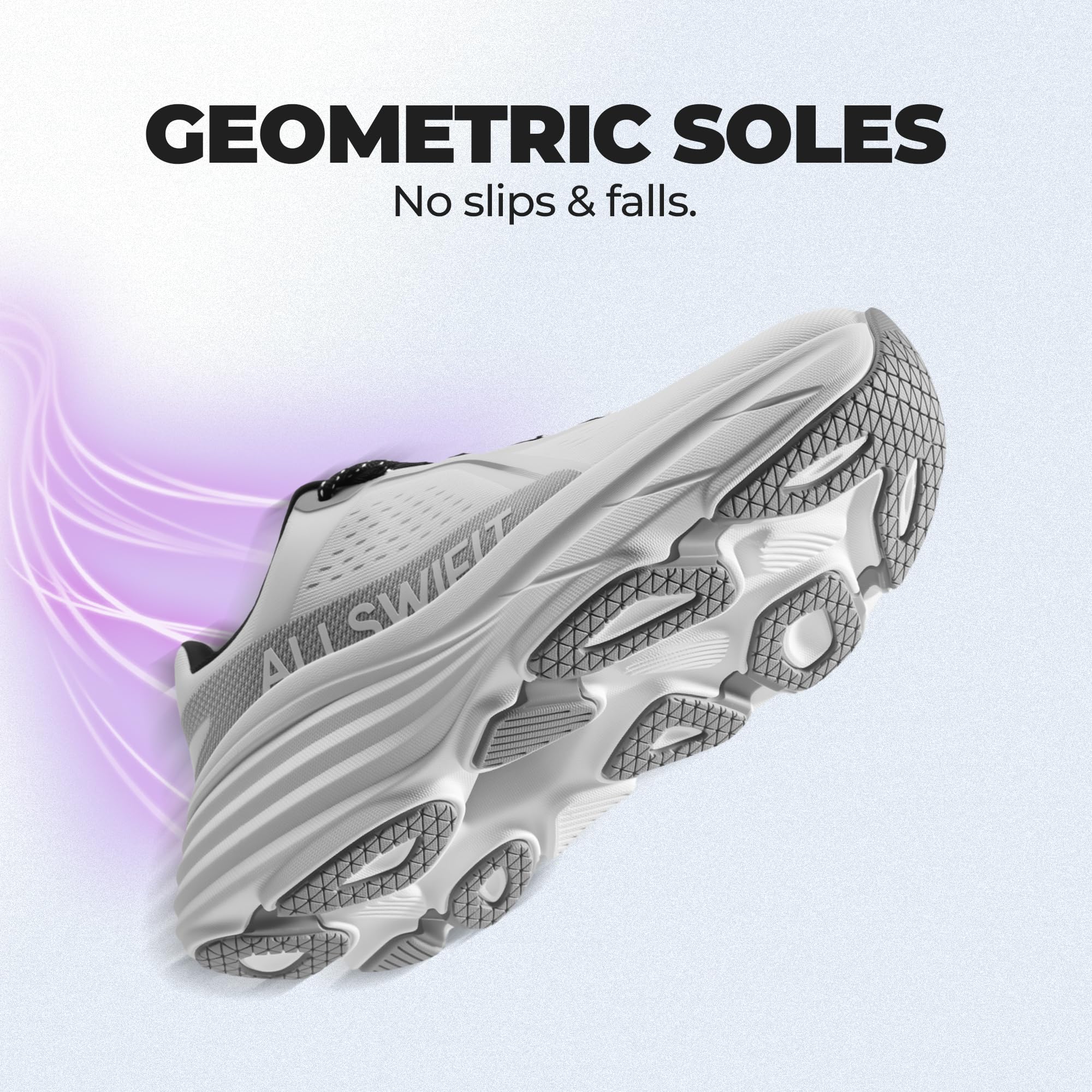 ALLSWIFIT Damskie buty tenisowe do biegania szosowego, wygodne buty do chodzenia, sportowe buty treningowe, siłownia, trampki, biały, 40.5 EU