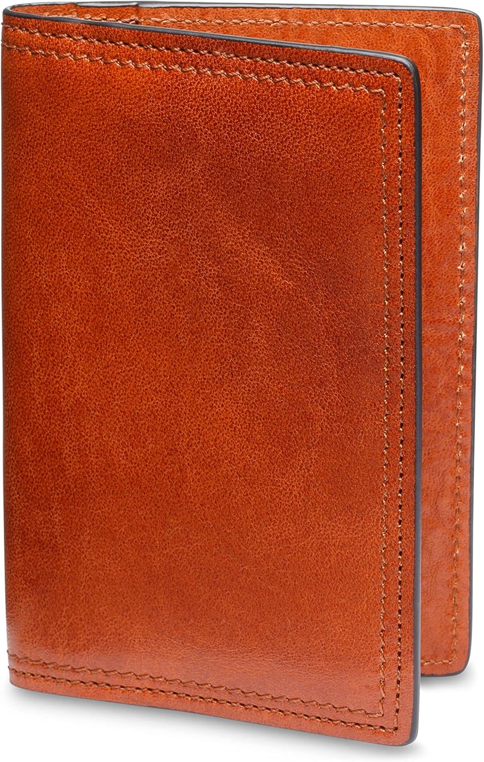 Bosca Men's Leather Card Holder Wallet - Slim Italia Dolce Calling Card Case Real Italian Tanned Leather Wallet For Men, Handstitched, RFID Blocking, Black