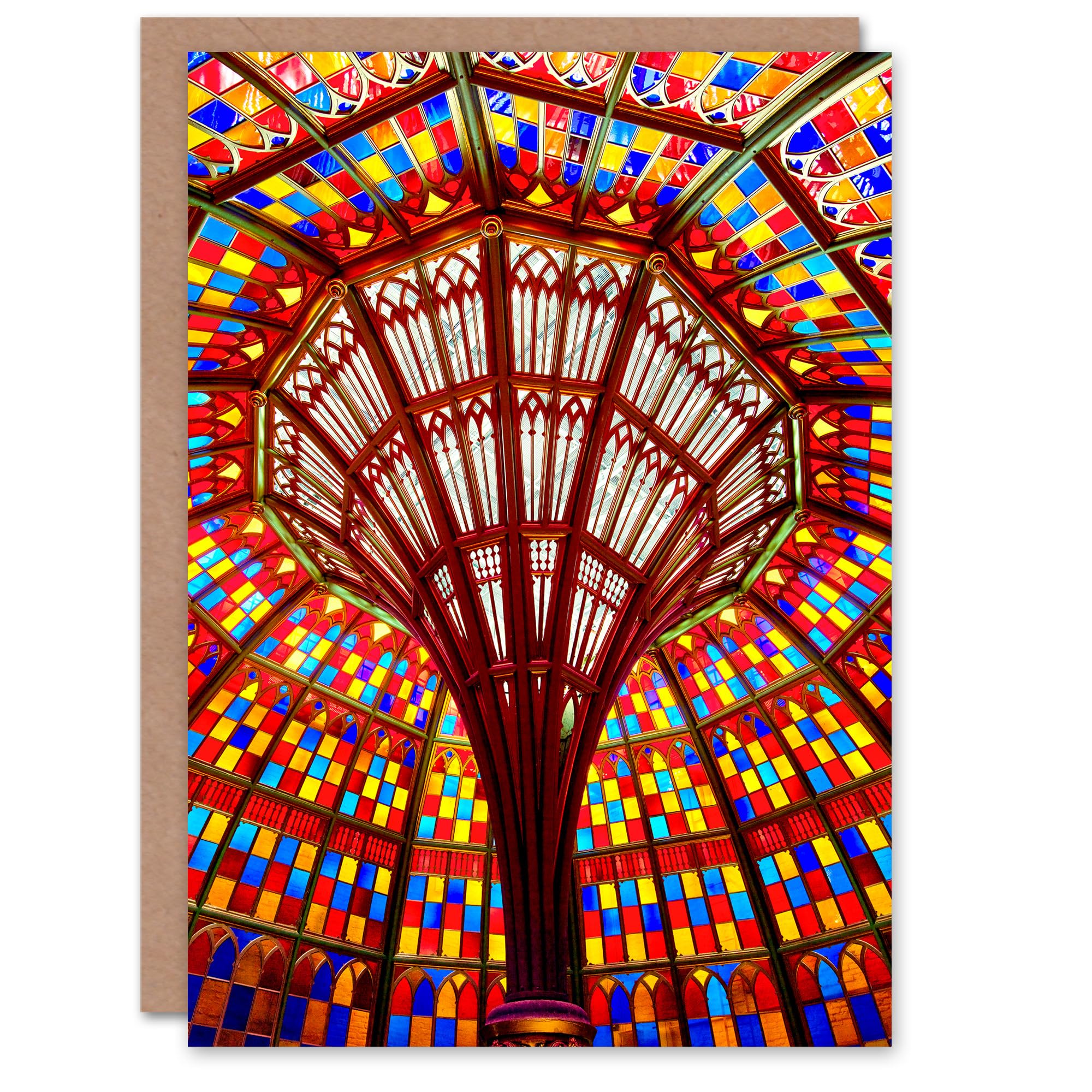 Artery8 Carol M Highsmith Art Card State Capitol Building Stained Glass Ceiling