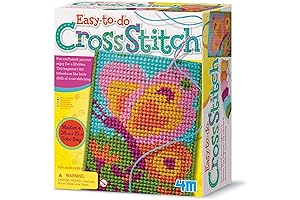4M Cross Stitch Kit, Multicolor: Creative Cross Stitch Kits for Kids Ages 4-8