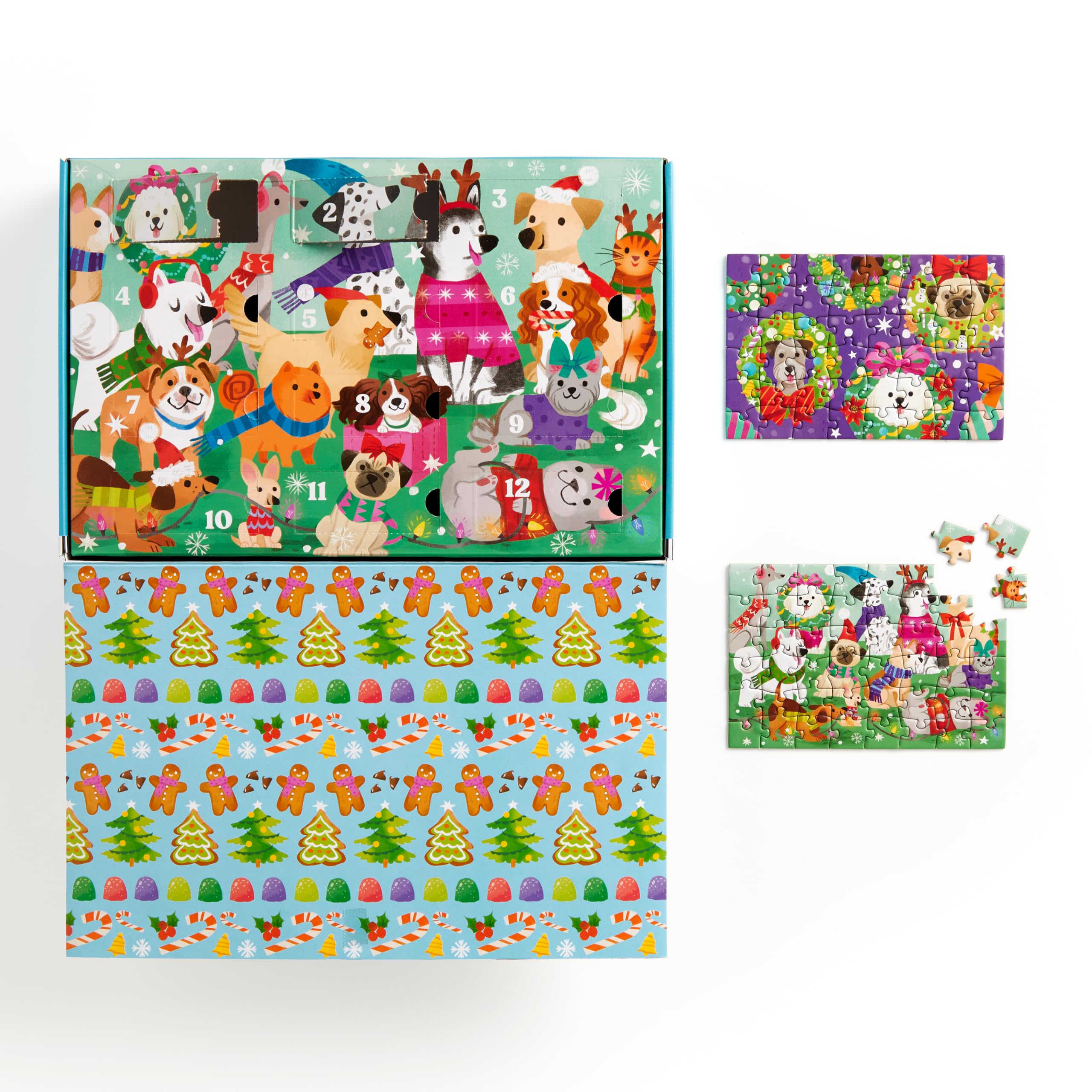 Mudpuppy Ho Ho Howl! - 12 Days of Puzzles Featuring 12 Paw-some 48 Piece Mini Jigsaw Puzzles Of Adorable Puppies Celebrating Christmas! - Image 5