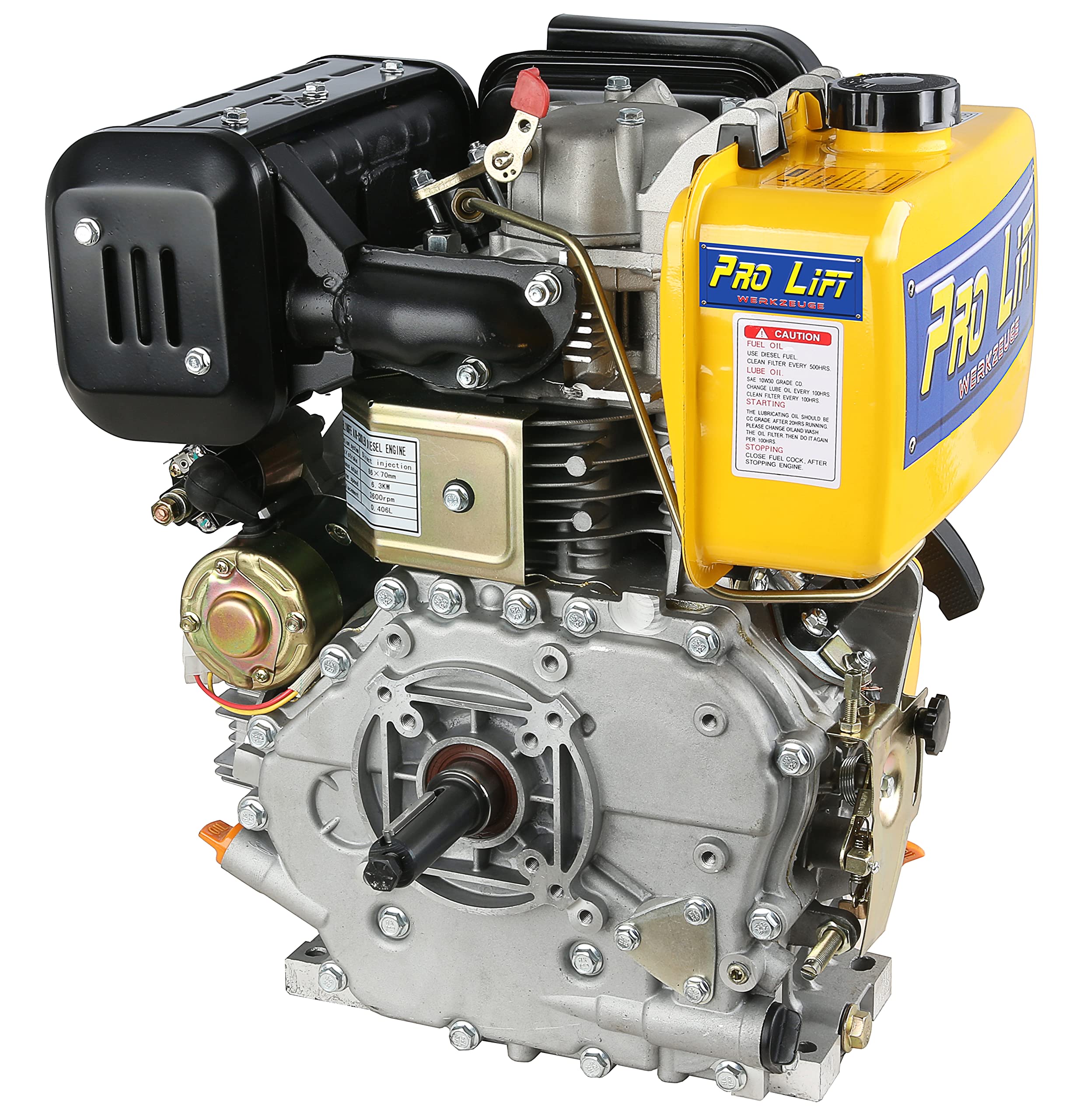 7,2kW Motor diésel de 10CV a mano Arranque Generador de corriente Motor de placa vibratoria GoKart Minitractor
