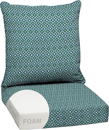 Miniatura 44 de Arden Selections Juego de cojines profundos para exteriores, 24 x 24 pulgadas, resistente al clima, a prueba de lluvia, resistente a la decoloración