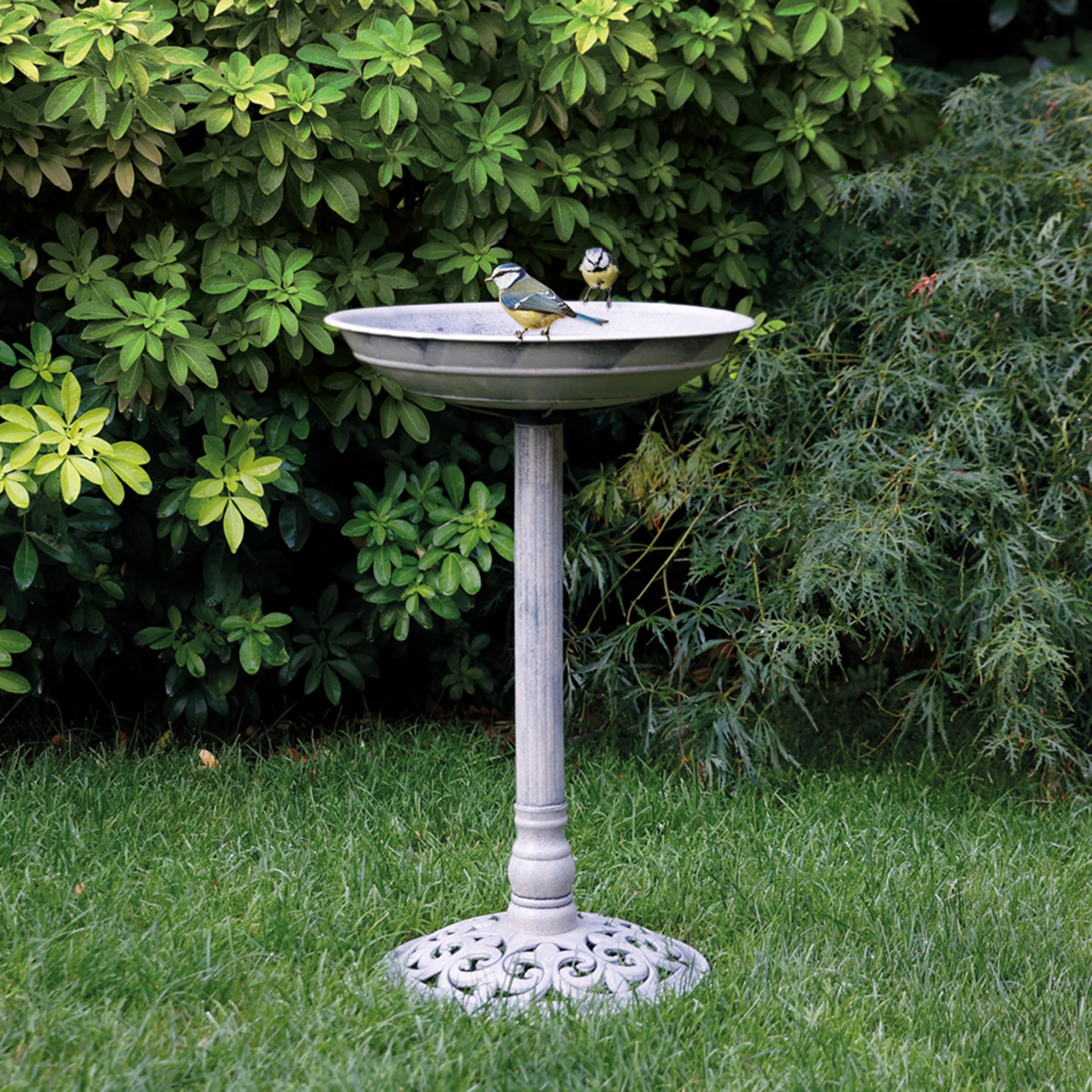 CJ Wildlife Vogeltränke stehend – vogeltränke frostsicher, trinkschale vögel – aus 100% recyceltem Kunststoff – multifunktional zum Baden und Trinken – mobil einsetzbar