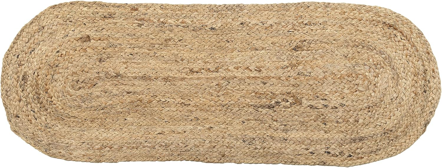 Madhu International Farmhouse Braided Jute Runner - Bohemian Hand Woven Natural Jute Table Runner - 13x72 Inches Table Runner - Organic Eco-Friendly Rustic Vintage Dining Table Runner
