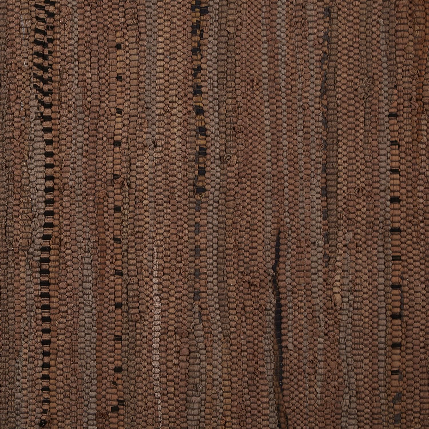 DII Chindi Home Collection Handwoven Multicolor Area Rag Rug, 20x31.5, Leather Brown