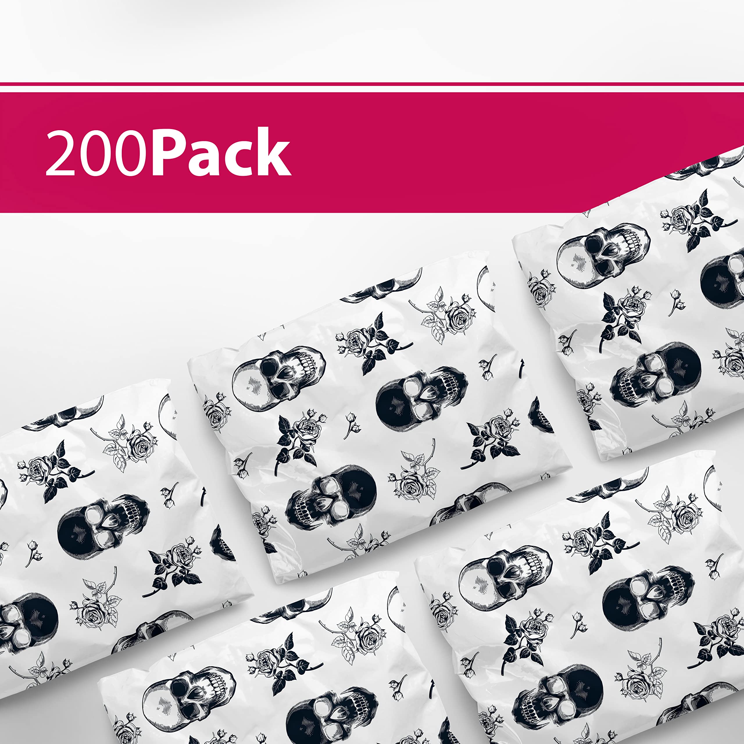 Package Mint Paquete de 200 sobres de polietileno de 6 x 9 pulgadas, sobres de correo impermeables y resistentes a desgarros para suministros de pequeñas empresas, bolsas de envío para ropa | bonitas