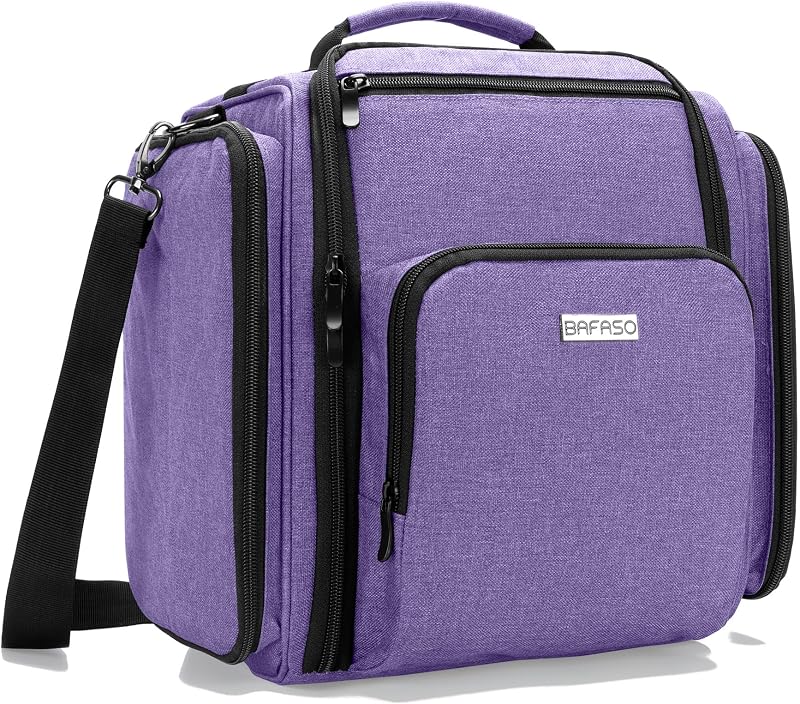 Necessaire de viagem grande BAFASO com 4 bolsas removíveis, roxa