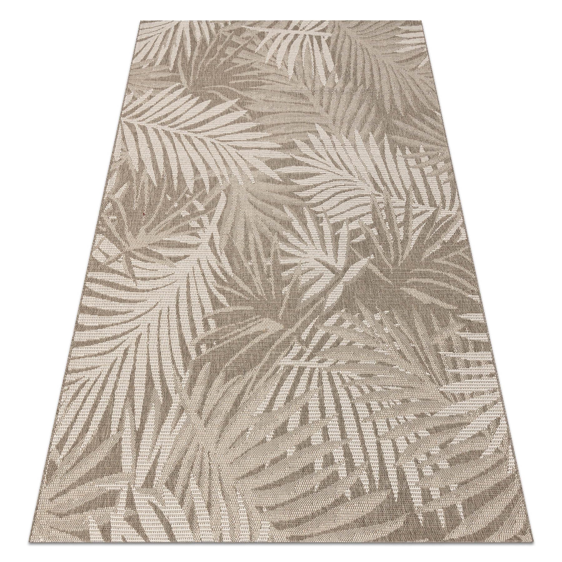 Tapis Sisal FLOORLUX rugsx 140x200 tissage plat extérieur intérieur taupe