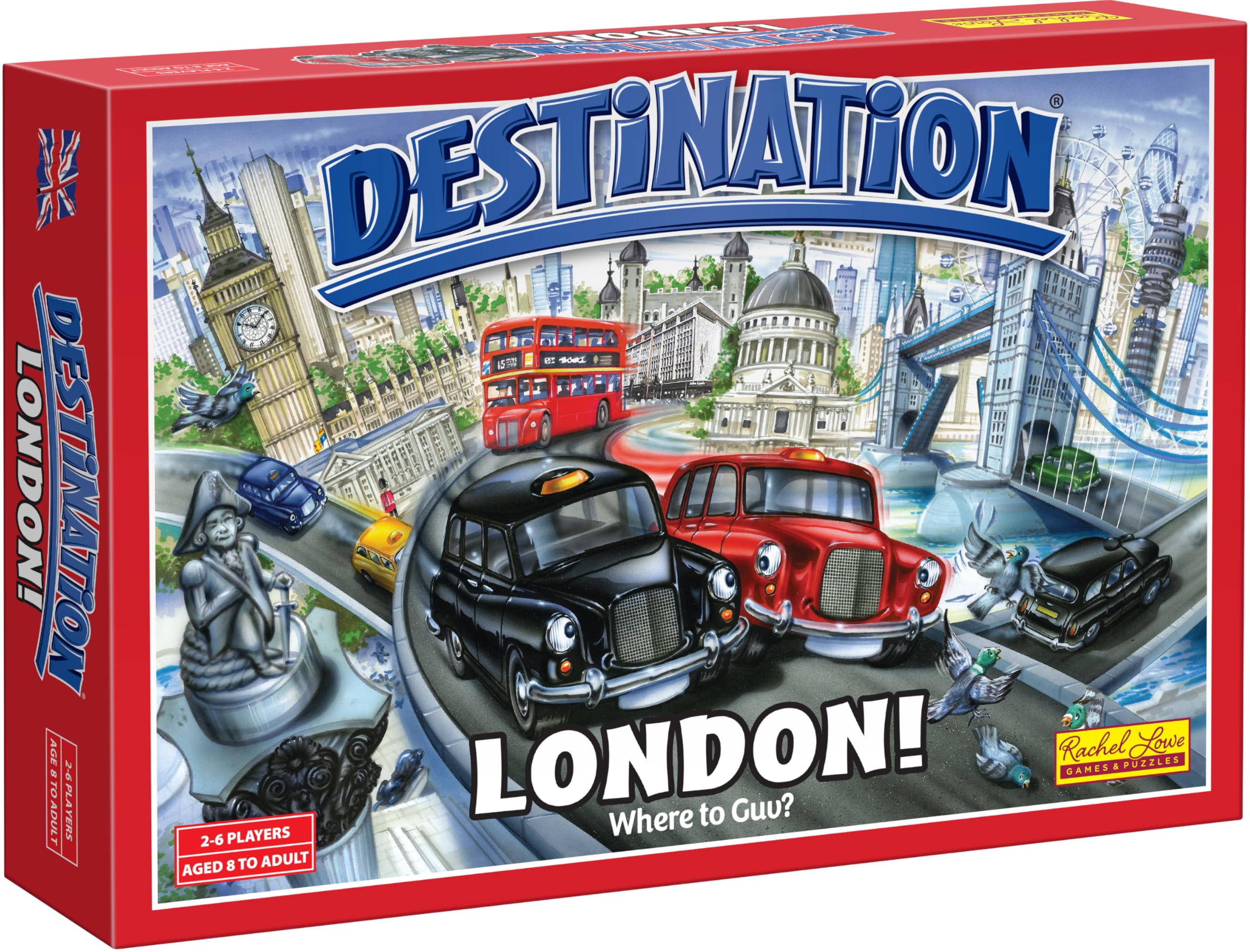 Destination London Board Game, Award-Winning City Taxi Journey Game, Family Strategy Game