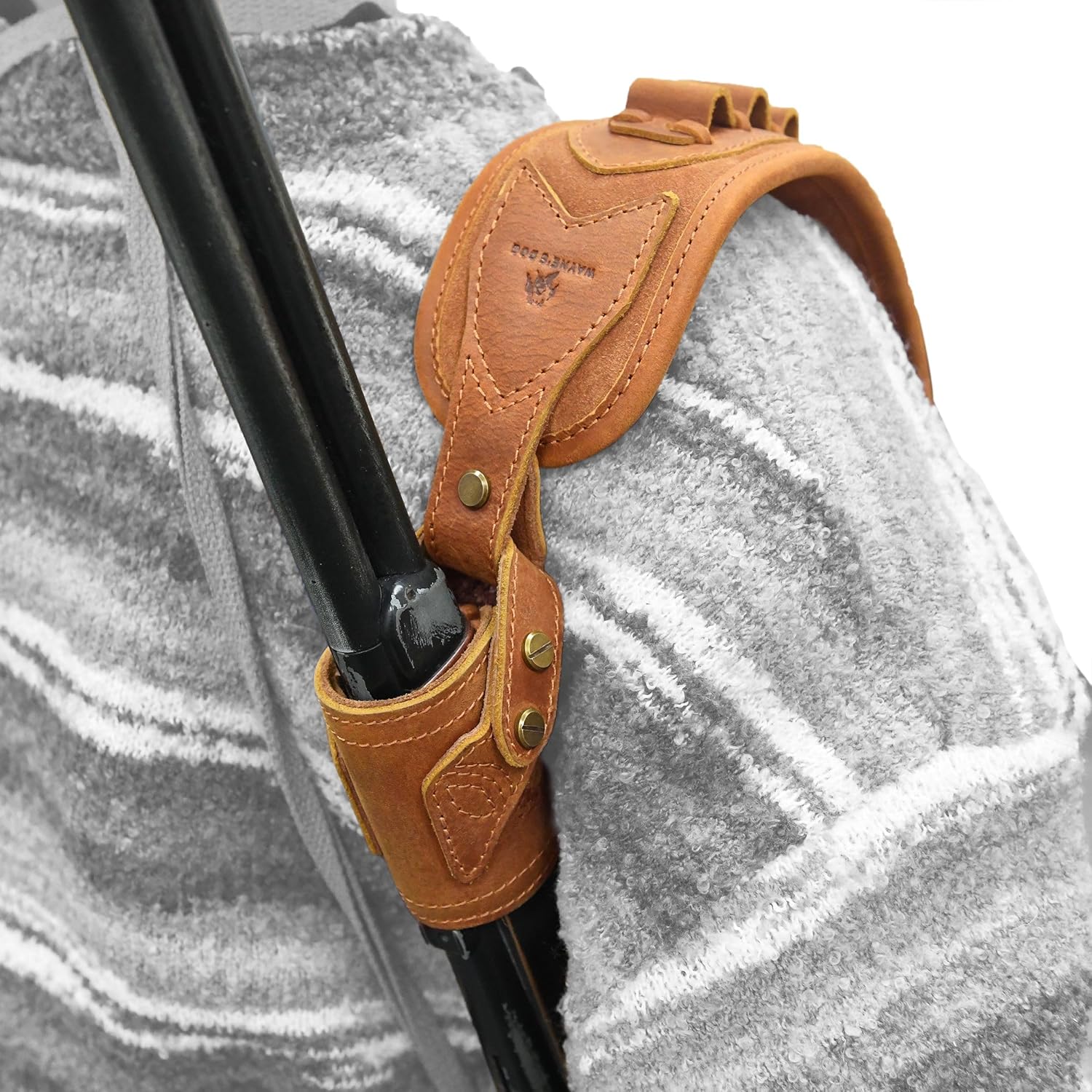 WAYNE'S DOG No Drill Leather Rifle Sling with Gun Buttstock for Lever Action .357 .30-30 .30-06 .44 .45-70MAG, .22LR