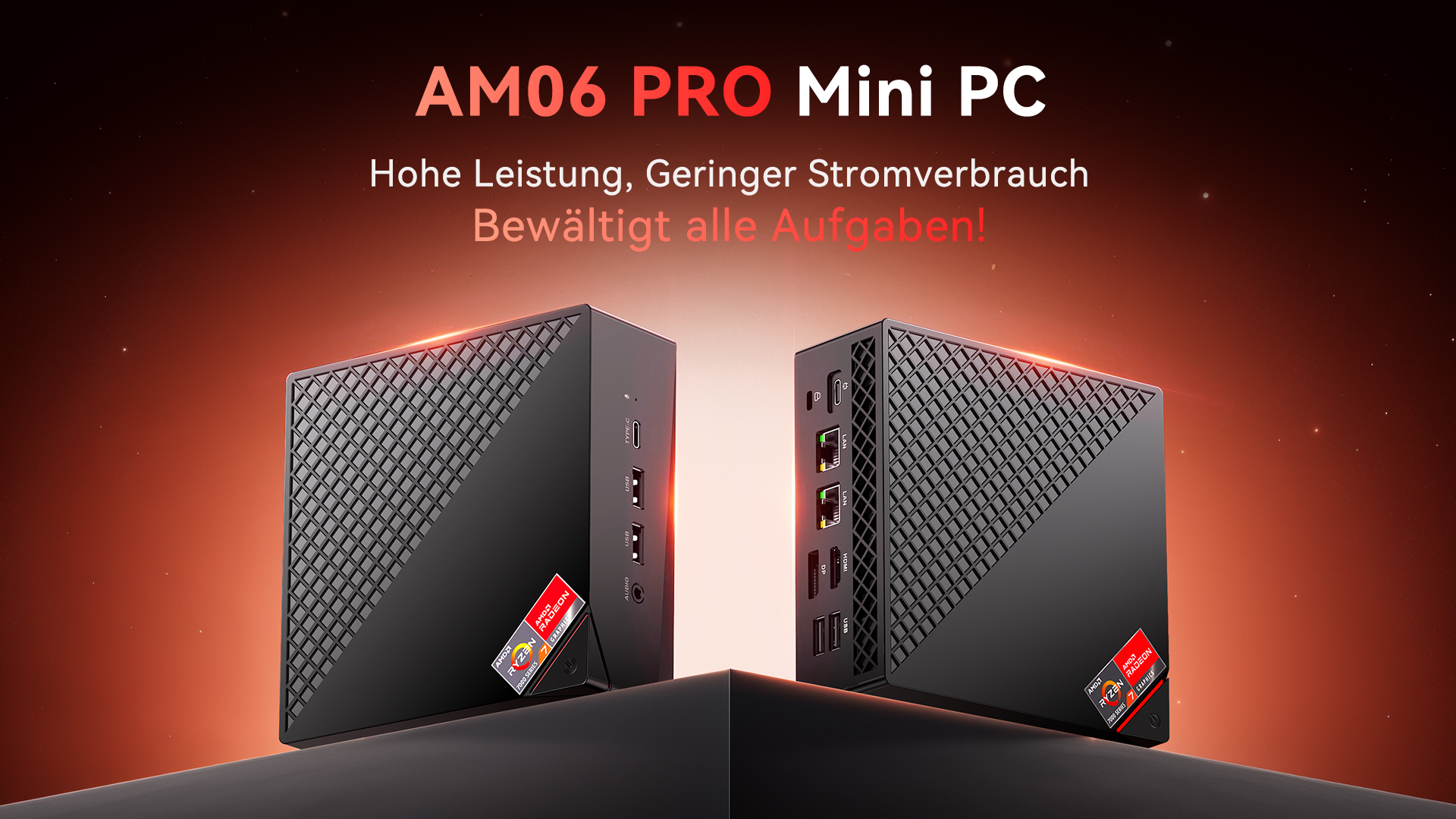 NiPoGi AM06 PRO Mini PC 32GB RAM, АMD Ryzen 7 7730U , 512GB M.2
