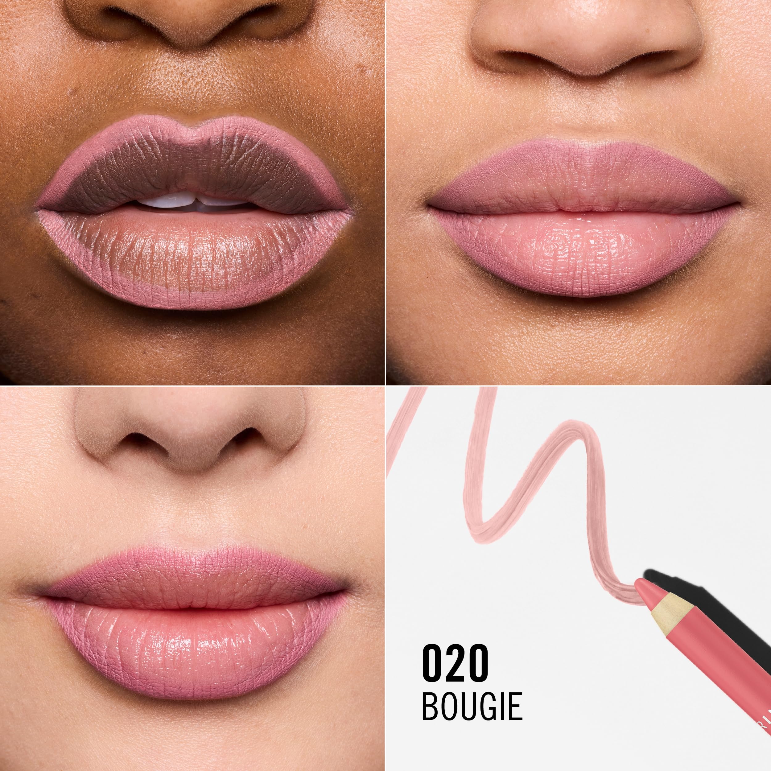 Rimmel OH MY PLUMP! Plumping Lip Liner, 020 Bougie, Fuller-Looking Lips, Highly Pigmented, Ultra-Creamy Formula - Image 2