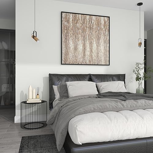 Miniatura 8 de Deco 79 Mesa auxiliar de metal con marco de alambre abierto y parte superior de vidrio sombreado, mesa auxiliar de 20 x 20 x 19 pulgadas, color negro