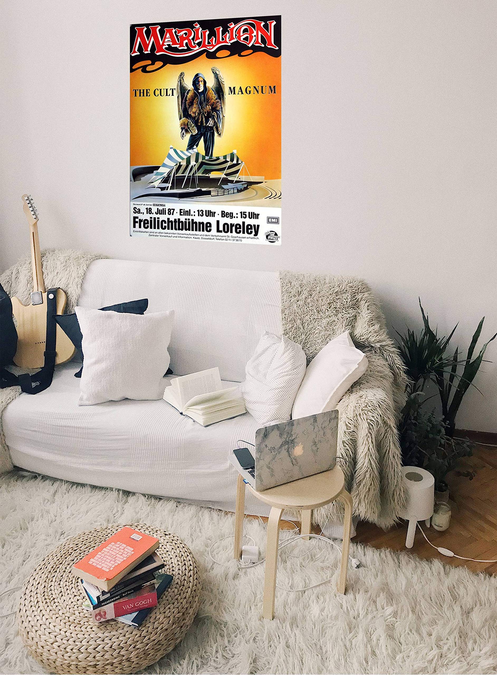 Marillion - The Cult Magnum, Loreley 1987 » Konzertplakat/Premium Poster | Live Konzert Veranstaltung | DIN A1 «
