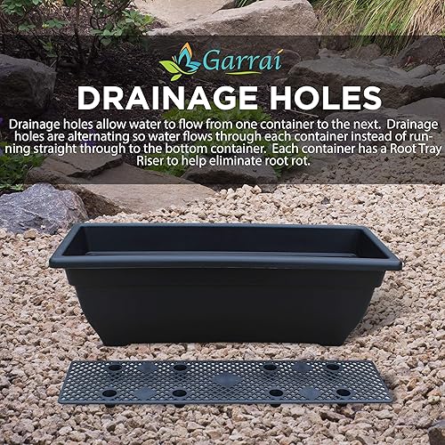 Miniatura 5 de Jardinera vertical. Caja de metal resistente con cinco (5) niveles con contenedores extraíbles. Mide 3 3/4 pies de altura. Plantas, flores, hierbas,