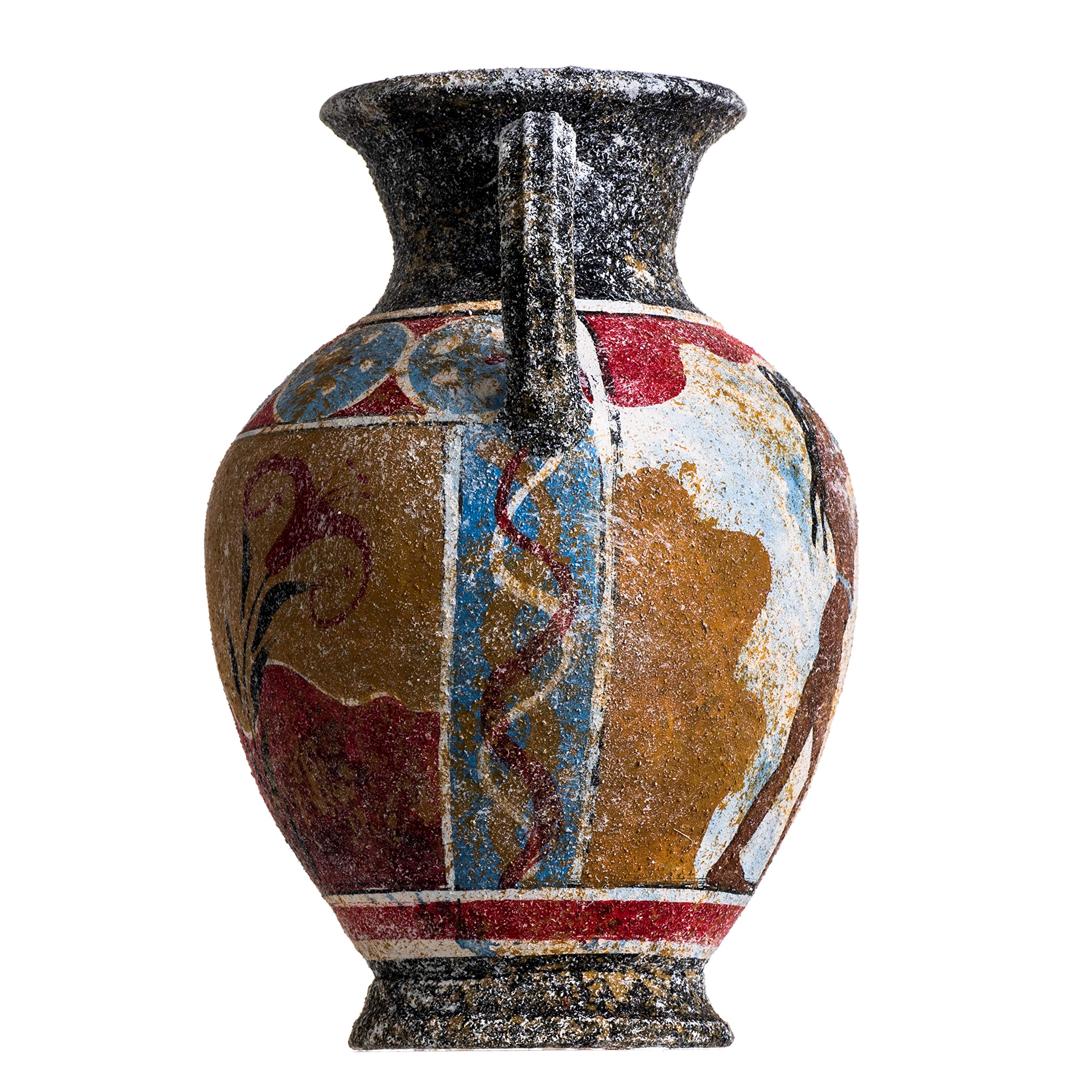 BeautifulGreekStatues Antike griechische Minoanische Amphore Akrotiri Boxer Fresco handgefertigte Keramik Vase Medium