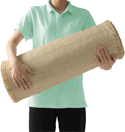KOLWOVEN Rollo de cincha de caña cerrada de ratán cuadrado de 24 pulgadas de ancho, hoja de 24 pulgadas de ancho x 84 pulgadas de ancho (7 pies),