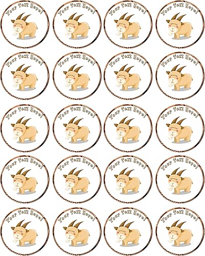 Miniatura 1 de Cabra - Decoración comestible para cupcakes - Cupcake de 1.8" (20 piezashoja)