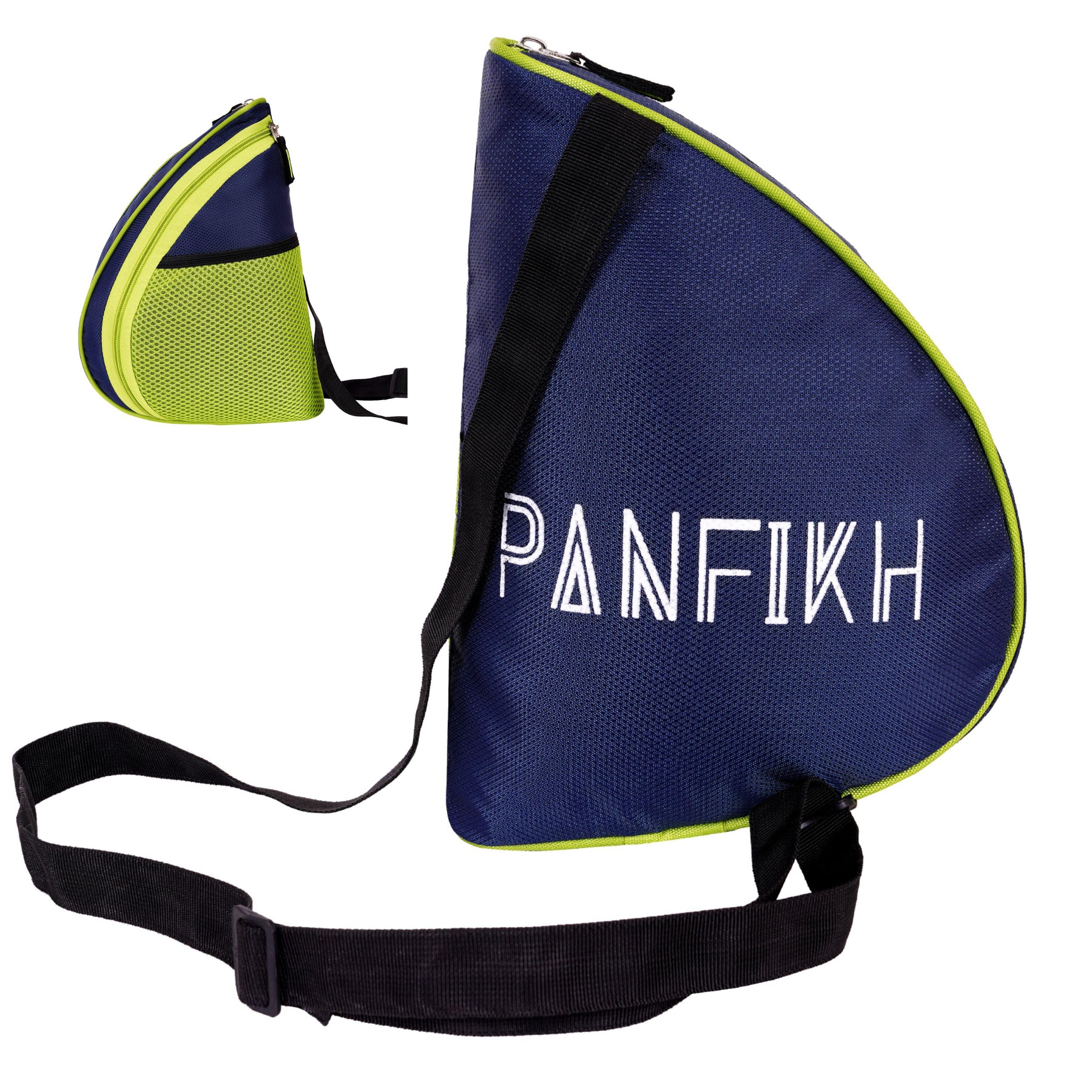 PANFIKH Dynamic Black Nylon Table Tennis Bag - Your Stylish Companion for Carrying Excellence - TT Bag Cover - Navy Blue-Neon… (B0D423R6Z1) Amazon Price History, Amazon Price Tracker