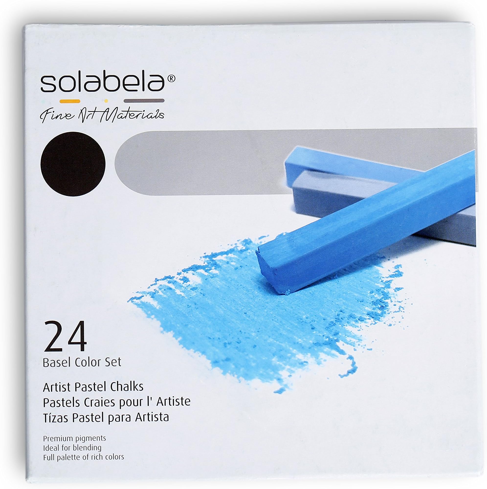 Solabela® Basel Artist Pastel Chalks, Set of 24 Unique Colors