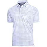 Esabel.C Mens Golf Shirts Print Moisture Wicking Short Sleeve Performance Dry Fit Stretch Active Polo Shirts for Men