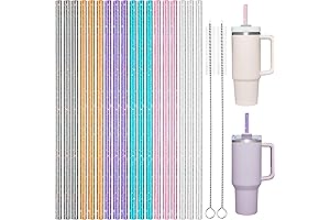 NiHome 40oz Glitter Tumbler Straws