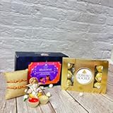 LoveNspire Bhai Dooj Gift Hamper for Brother Premium Gift Box with Car Ganesha Statue Roli Chawal Ganesha Rakhi Chocolates Bhaidooj Gifts Set for Bhai Rakhi for Brother Rakshabandhan Gifts