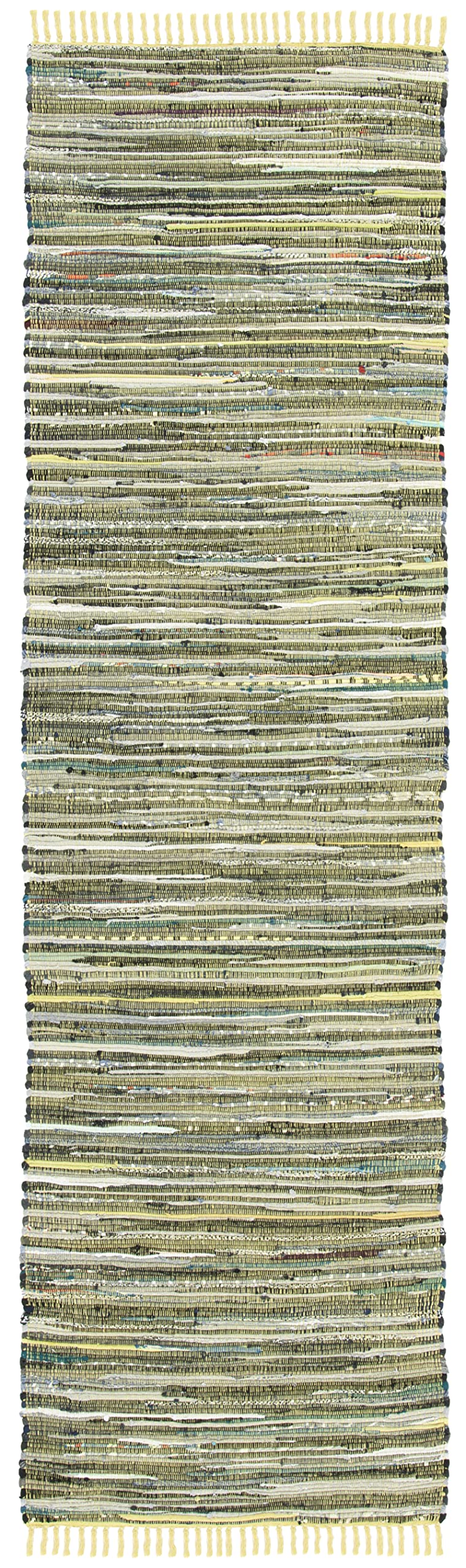 SAFAVIEH Rag Rug Läufer 70x220 Cm – Handgewebter Baumwollteppich In Schwarz & Mehrfarbig, Boho-Stil Für Wohnzimmer & Flur