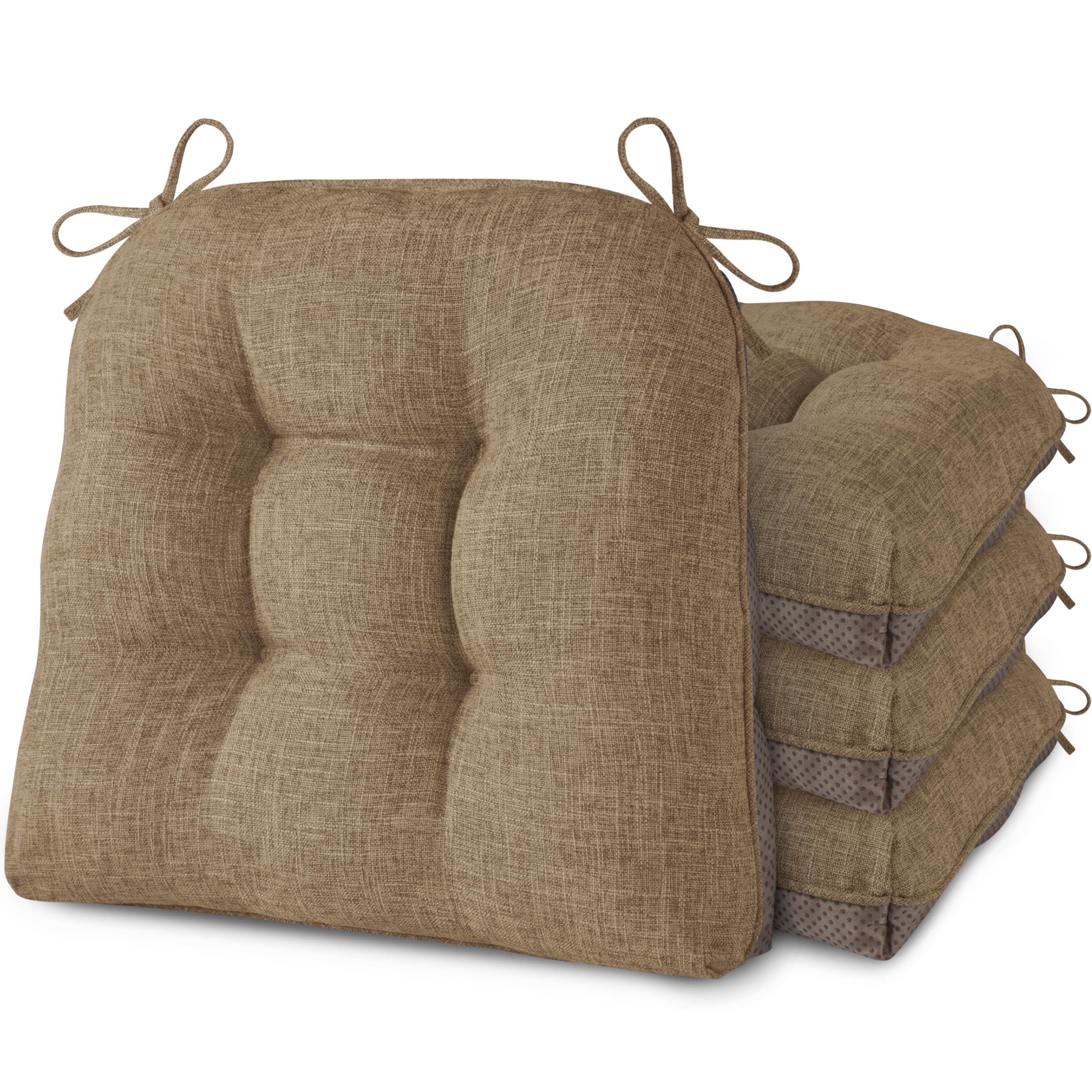 Coussins de chaise touffetés pour soulager les assises dures de salle à manger