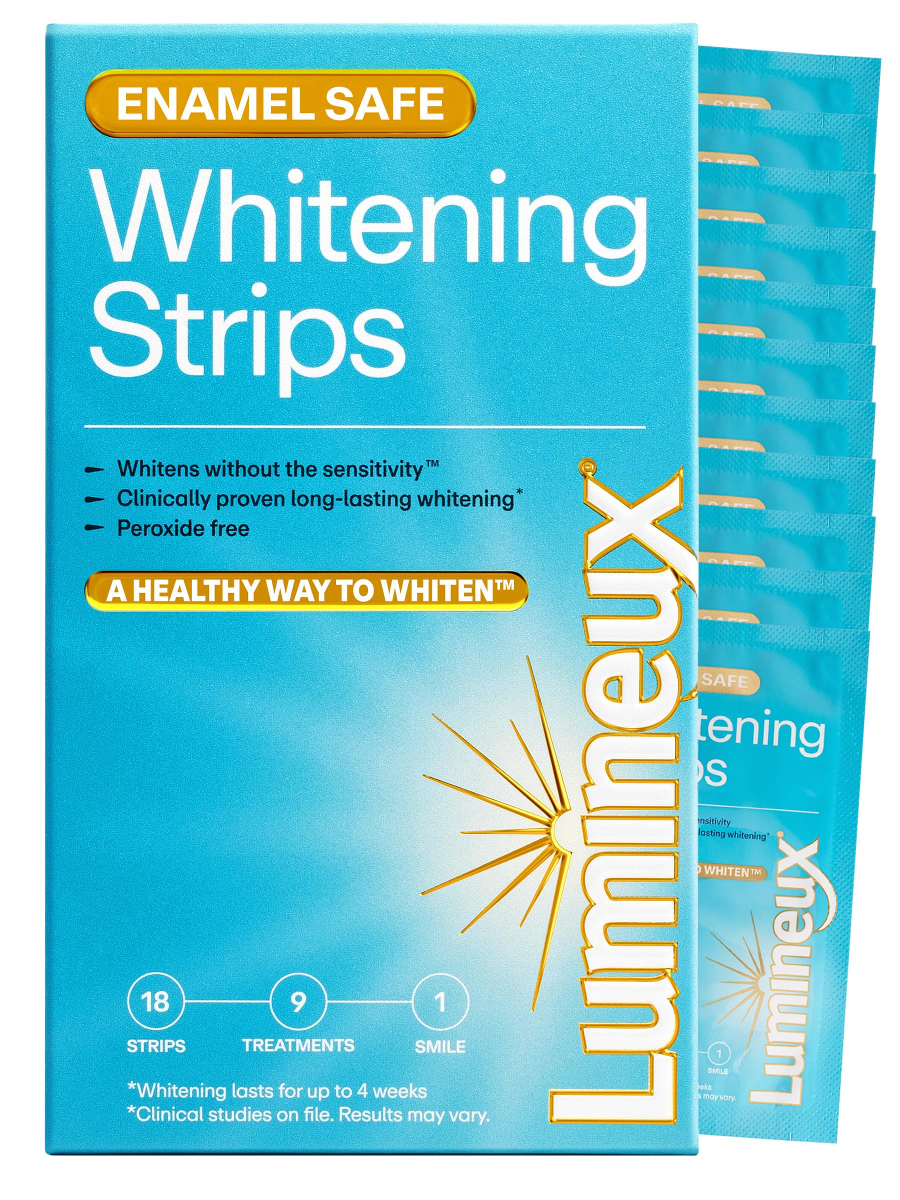 Lumineux Teeth Whitening Strips 7 Treatments - Enamel Safe - Whitening Without The Sensitivity - Dentist Formulated & Certified Non-Toxic