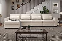 Vista 7 de Sofá modular seccional, sofá modular convertible de 130 pulgadas con 4 almohadas, sofá modular de gran tamaño de 4 asientos con otomanas