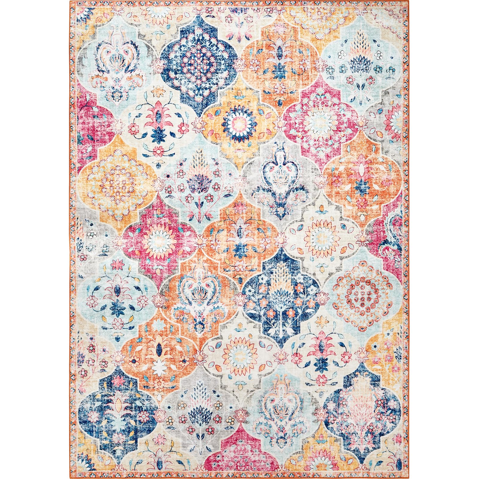 WondRg Area Rug 8x10 Trellis Bedroom Living Room Extra Large Rug Soft ...