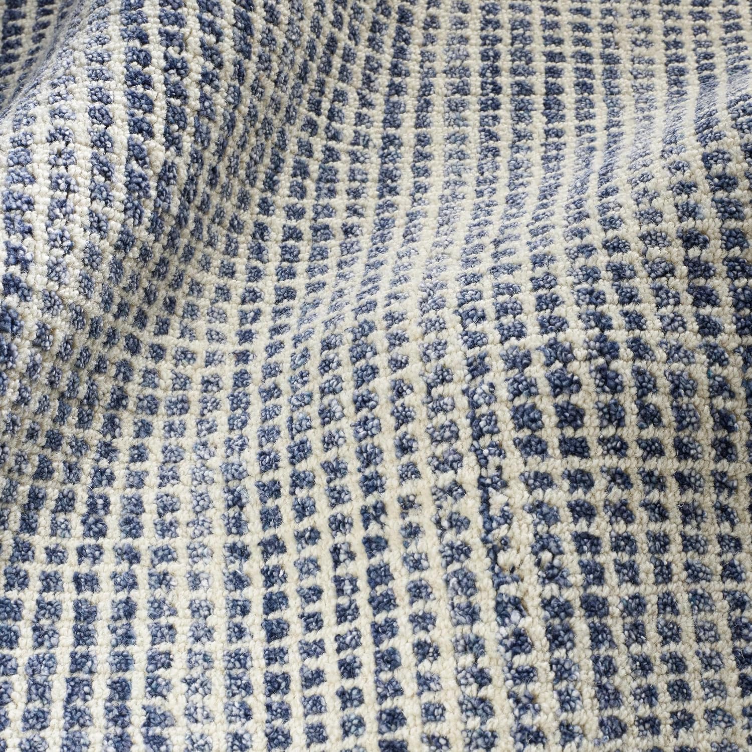 Dash and Albert Homer Wool & Viscose Area Rug - 6' x 9' Blue Checkerboard Hand Loom Knotted Accent Rug - Durable, Velvety Low Pile, Silky Sheen - Premium Luxury Hotel Quality Soft Breathable