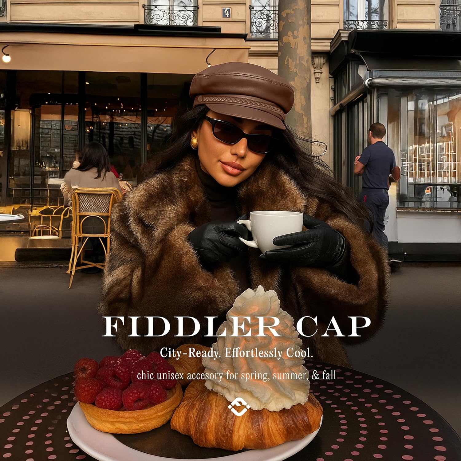 Funky Junque Newsboy Hat for Women – Trendy Greek Fisherman Cap, Classic Women's Baker Boy Newsies Hat, Ladies Fashion Caps - Image 4